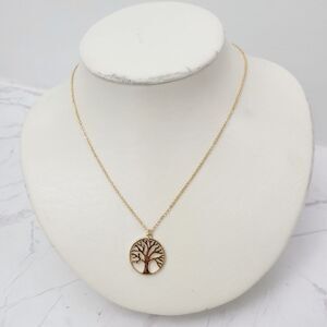 Brand New Gold Tone Tree Necklace